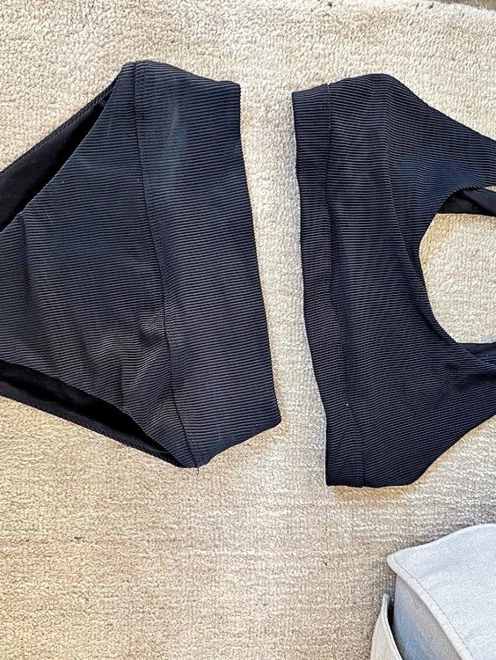 Black Ribbed Bikini Like New